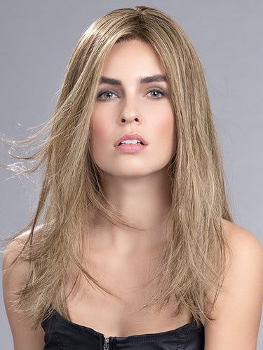 JUST LONG by ELLEN WILLE in BERNSTEIN ROOTED 12.26.19 | Lightest Brown and Light Honey Blonde blend with Light Golden Blonde and Shaded Roots