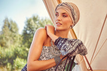 Load image into Gallery viewer, Christine Headwear Scarlett Boho Turban Set in Brown Zebra
