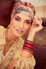 Load image into Gallery viewer, Christine Headwear Scarlett Boho Turban Set in Flowerpot Red
