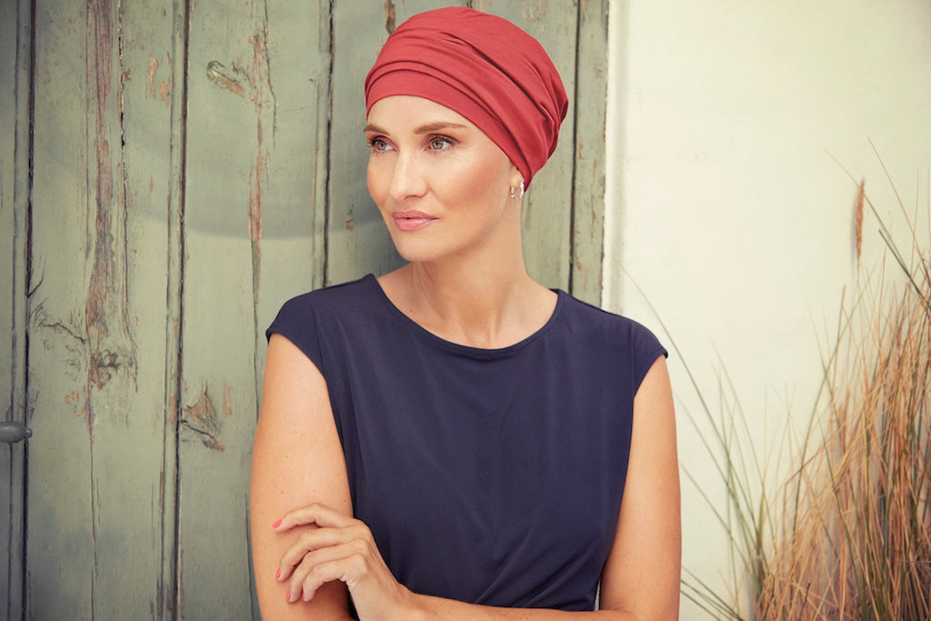 Christine Headwear Nomi Turban in Lipstick Red