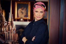 Load image into Gallery viewer, Christine Headwear Shakti Printed Turban in Rose with Joyful
