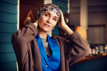 Load image into Gallery viewer, Christine Headwear Yoga Turban in Autumn Blues
