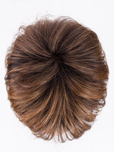 Load image into Gallery viewer, ELAN by ELLEN WILLE in CHOCOLATE ROOTED 830.27.33 | Medium Brown, Light Auburn, Dark Strawberry Blonde, and Dark Auburn blend with Dark Shaded Roots
