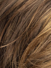 Load image into Gallery viewer, CHOCOLATE LIGHTED 830.27 | Medium Brown blended with Light Auburn and Dark Strawberry Blonde and Highlighted Bangs
